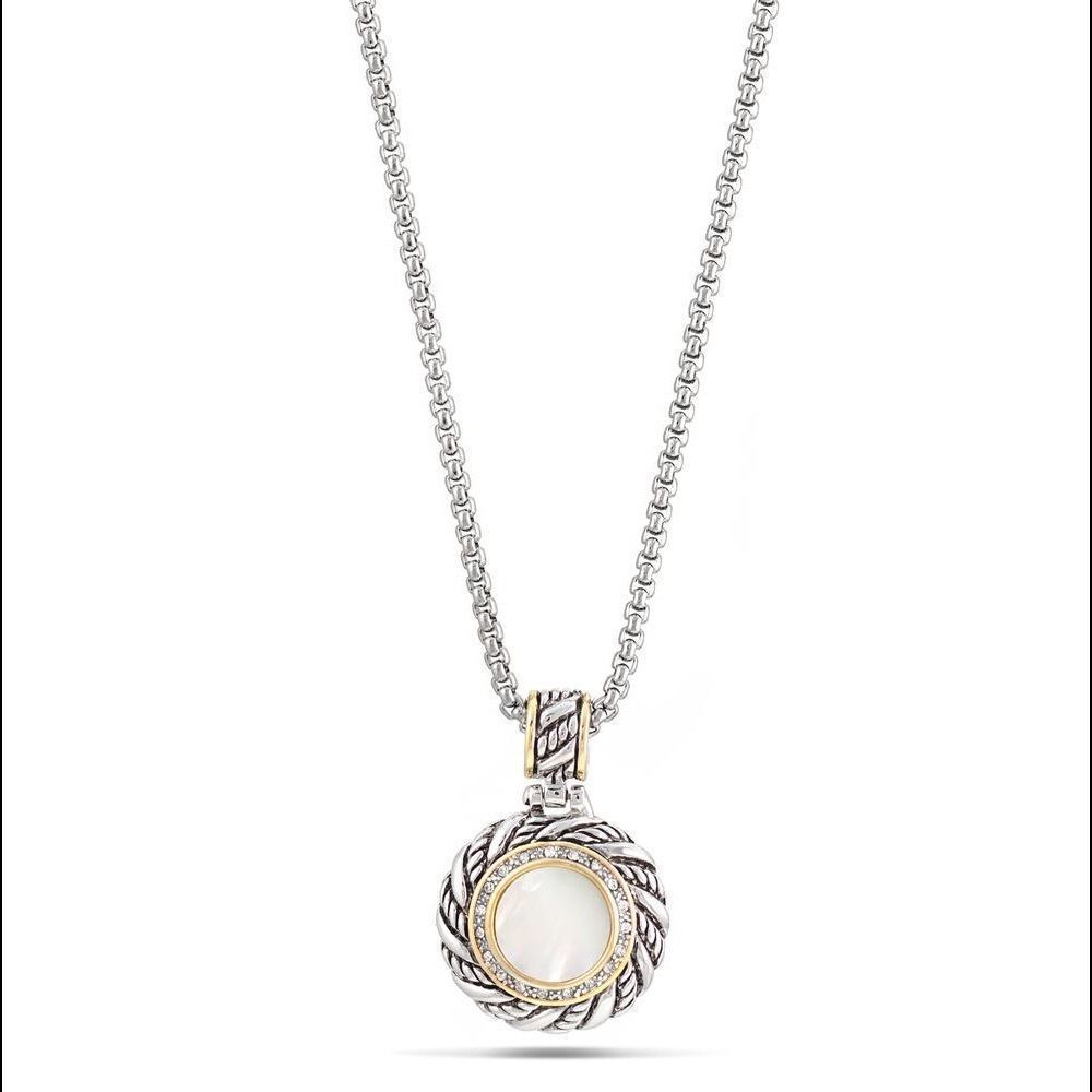 Brighton „Look alike“ Mother of Pearl rope cable necklace